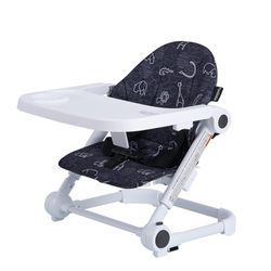 Lightweight Folding Booster Seat,2”-1 Feeding Seat with Adjustable Tray & Height