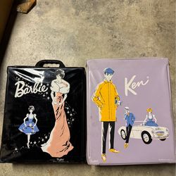 Barbie & Ken doll cases set  1962  used
