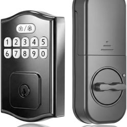 Keyless Entry Door Lock, Electronic Deadbolt with 200 User Codes & 4 Backup Keys, Auto-Lock Smart Door Lock for Front Door, Easy Installation