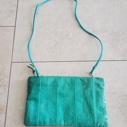 Green Snakeskin Look Clemente Purse 