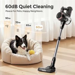Vazone S22 Cordless Vacuum Cleaners for Home, 6 in 1 Lightweight Stick Vacuum with 45KPa Powerful Suction, Self-Standing Vacuum Cleaners Rechargeable 