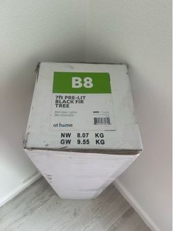 7 Ft Pre-Lit Black Christmas Tree – 350 Lights – Original Box