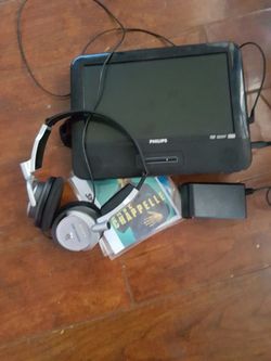 Portable DVD player for travel in car or at home