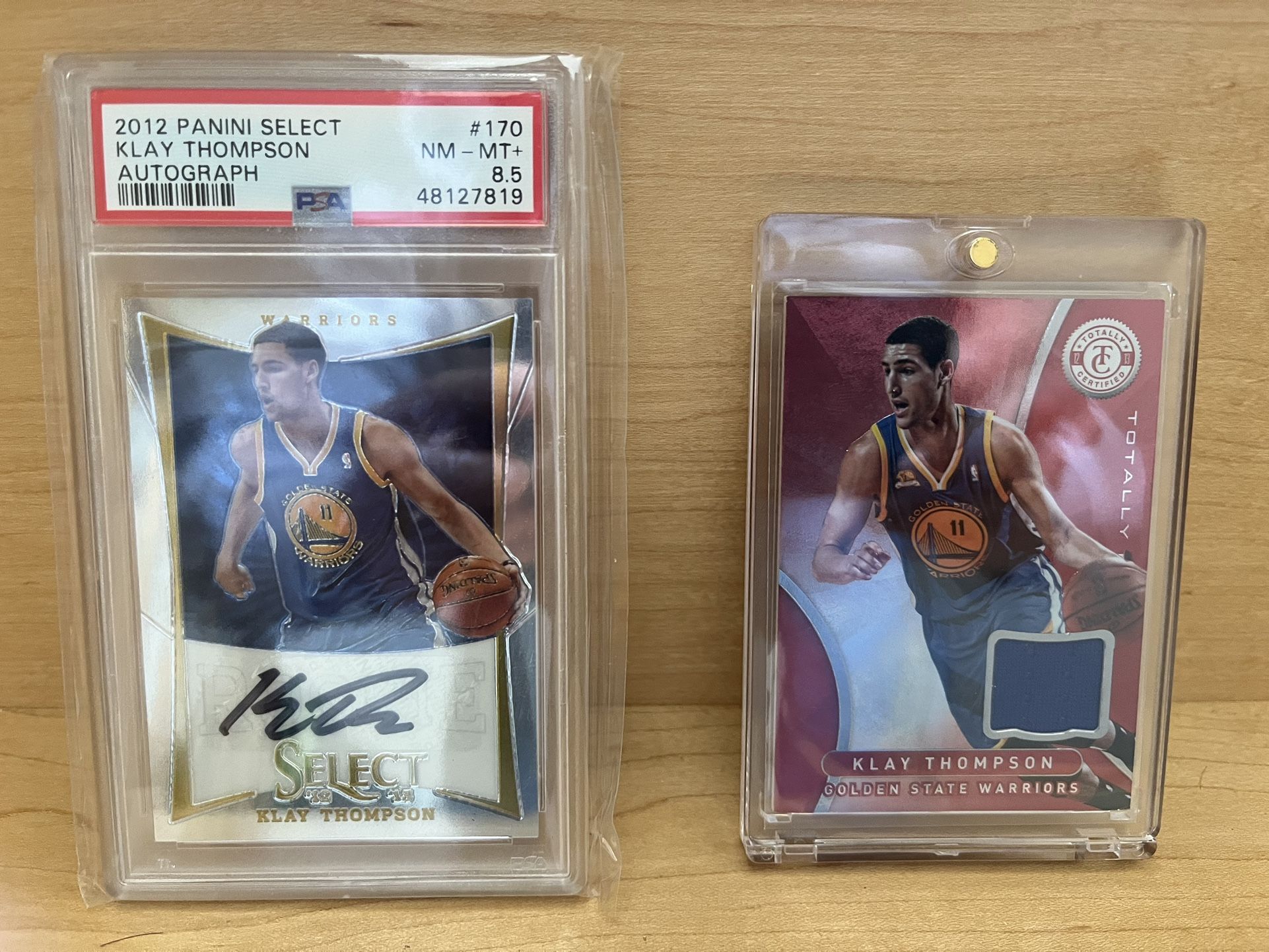 Klay Thompson Rookies - 2012 Select Auto PSA 8.5 & Game Worn Jersey