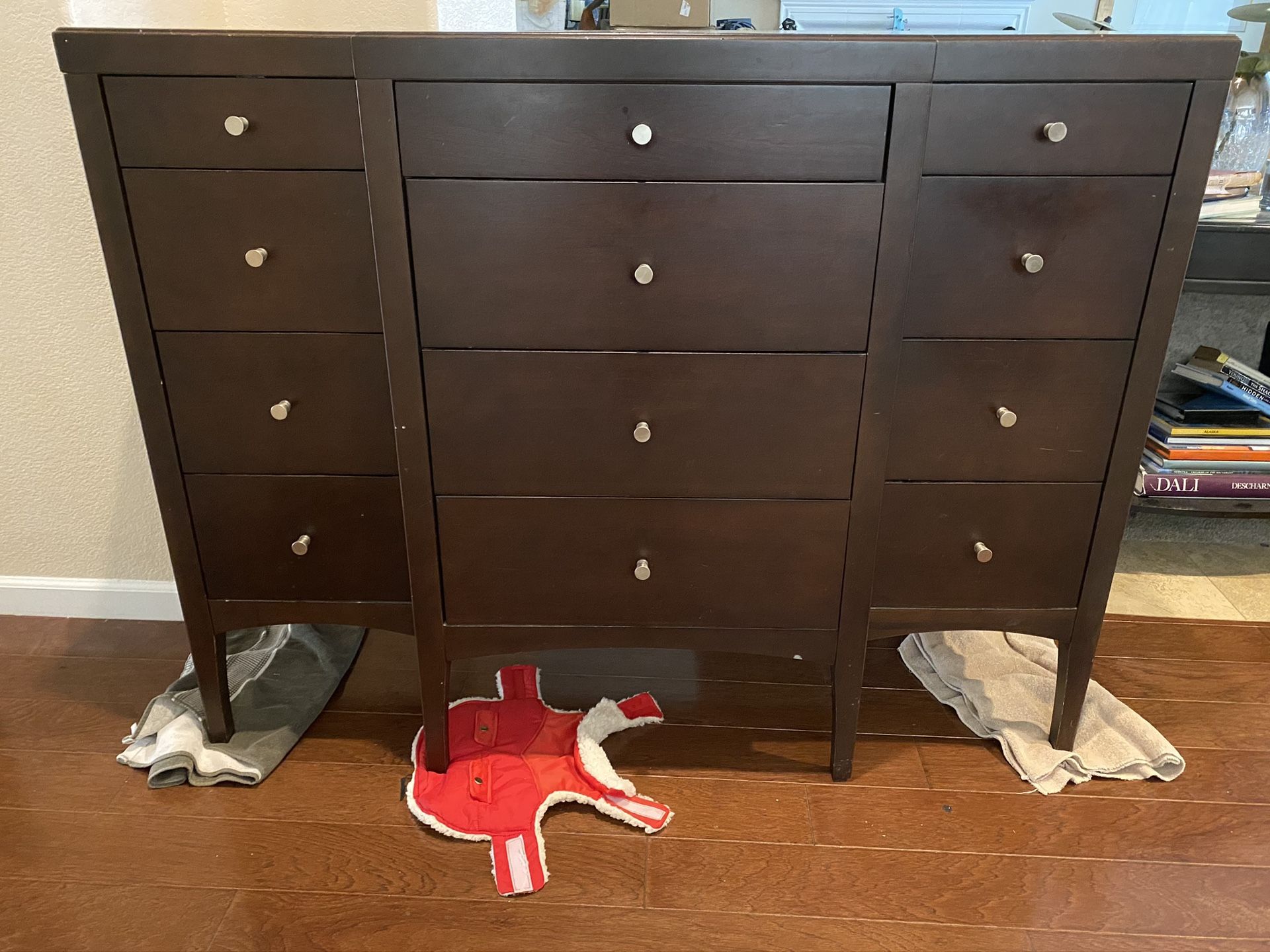 Dresser and mirror.