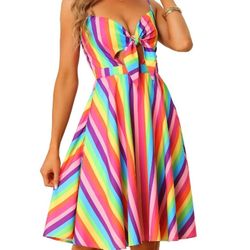 Tie front spaghetti strap sundress Size XL 