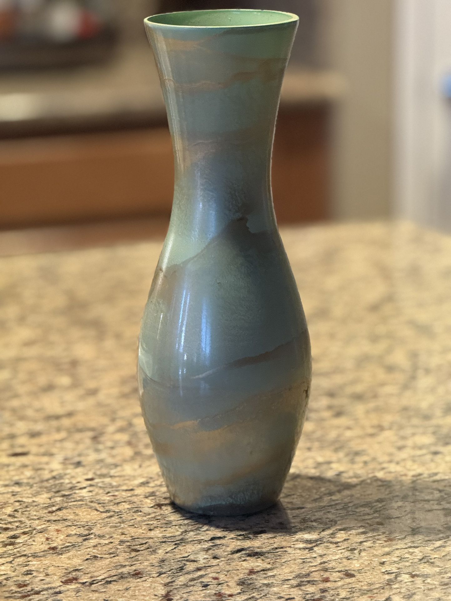 Akcam Handmade Green and Gold Vase