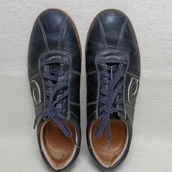 Women's Shoes COACH 7.5 Leather Black & Tan Lace Up 
