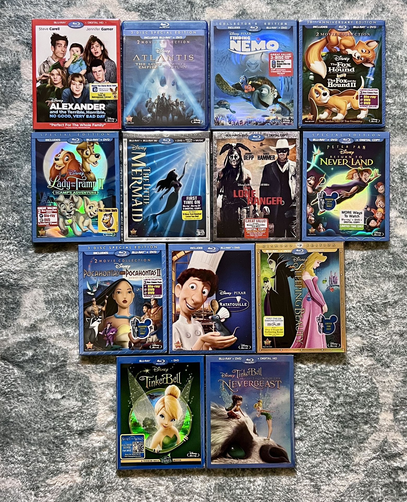 Disney Movie Blu-Ray Lot Of 13 New/Sealed