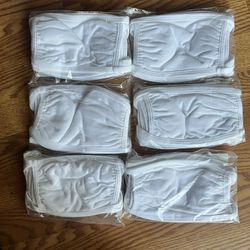 White Cloth Face Masks 