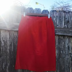 Vintage Louis Feraud Red Skirt