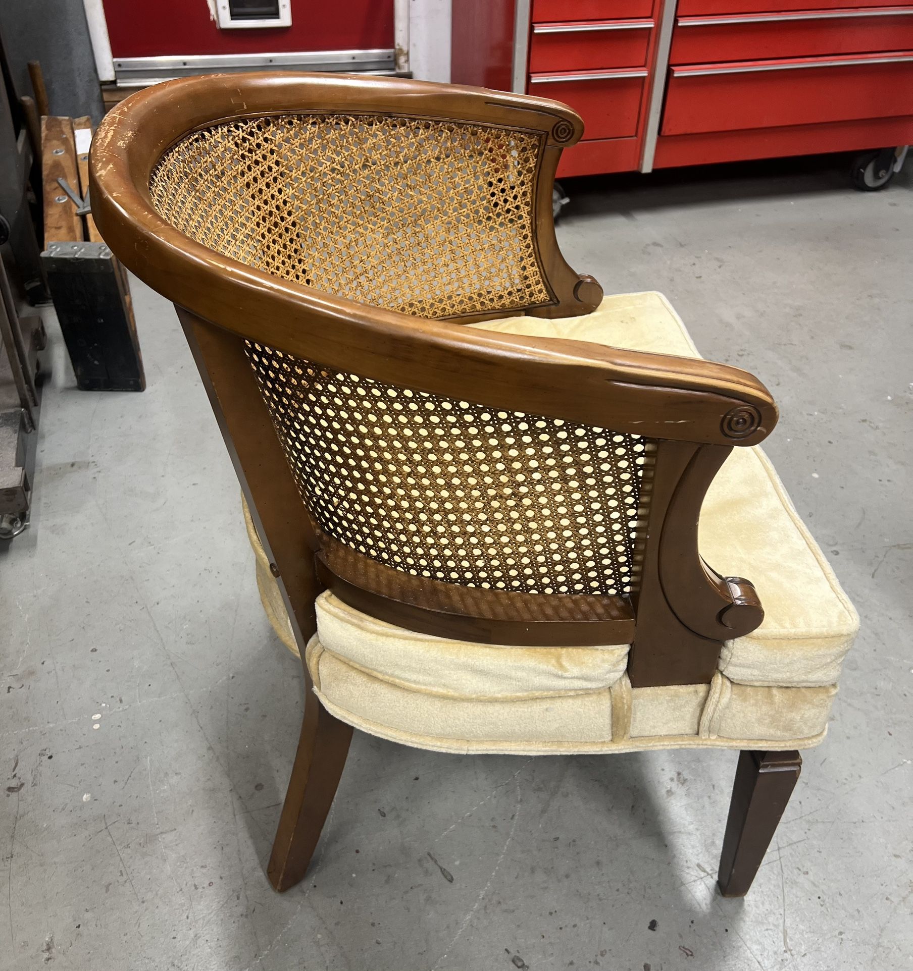 Cane Barrel Chair
