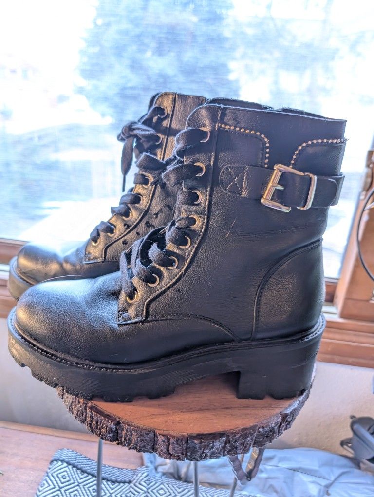 Women's Black Leather Boots