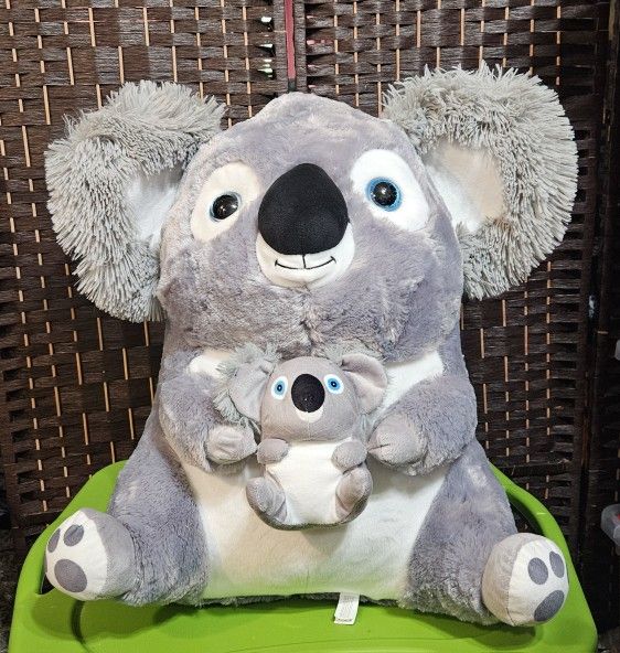 Giant Koala Mommy + Baby Stuffed Animal 21 Inches - EXCELLENT