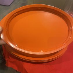 4 Vintage Plastic/melamine Oval Serving Platter 12 1/2 Inch Wide