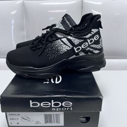 Bebe Glam Women Sneakers - Zebra Lace Size 9-tennis De Mujer Nuevos