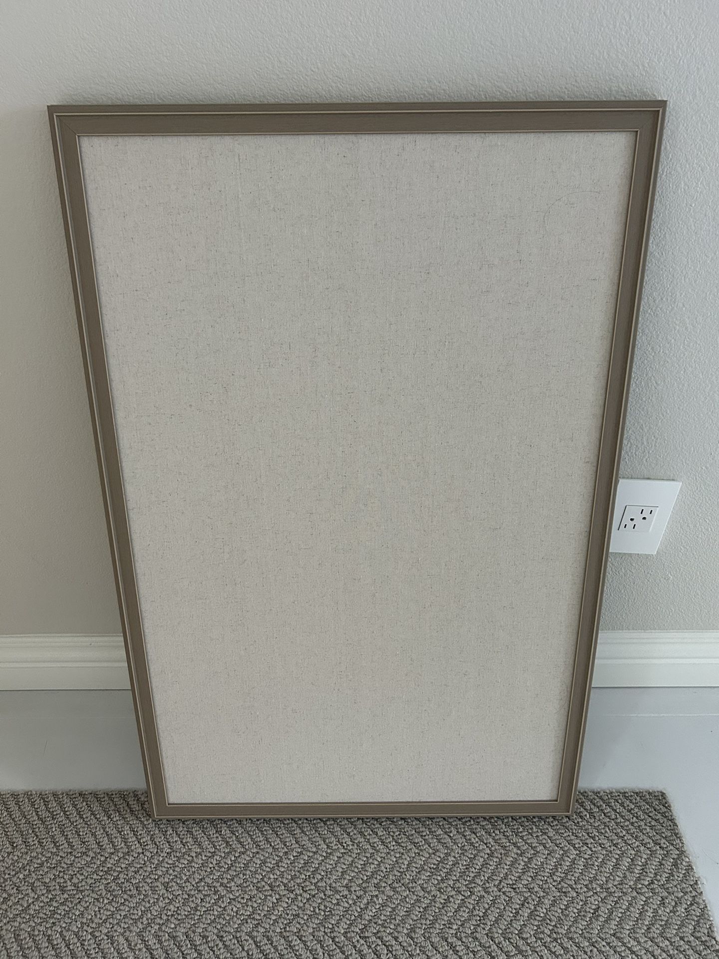 Rectangle Framed Linen Fabric Pinboard