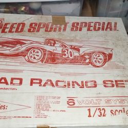 1960s Strombecker Slot Car Set