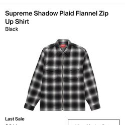 Supreme Shadow Plaid Flannel Zip Up XL for Sale in Wilton, CA - OfferUp