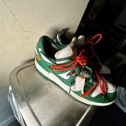 Nike Off-white Dunk Low Pine Green White