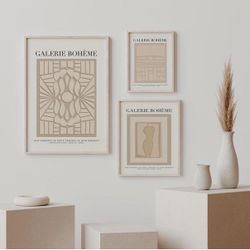 Desenio Galerie Bohème Framed Print Set - Neutral Wall Art