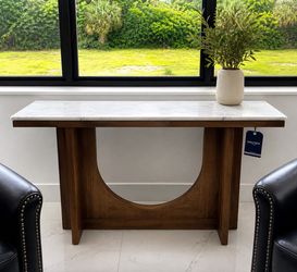💠NAUTICA CONSOLE HOME TABLE - MARVEL TOP     🔥 CLEARANCE 10% Off ( New)