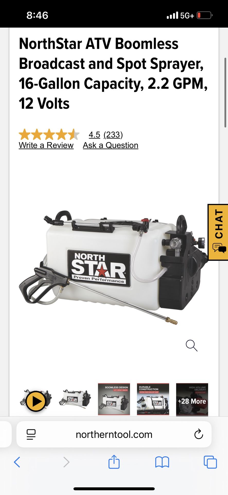 North Star 16 Gallon ATV Sprayer
