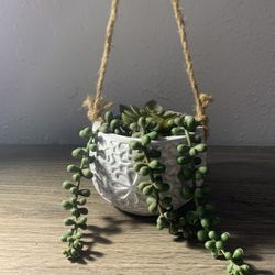 Small Hanging Faux Plant Decor 