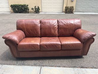 Leather couch.  Kind of nice.