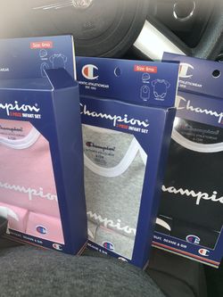 3 New Champion 3 piece infant outfits for one low price $65 OBO