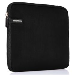 Amazon Basics 15.6 inch Laptop Sleeve, Protective Case with Zipper - Black