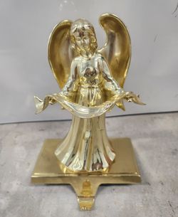 Gold Angel Stocking Holder
