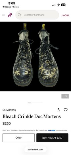 New Dr. Martens Tie-Dye Lace-Up Boots From England size 7 1/2