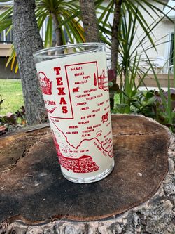Vintage Texas souvenir glass