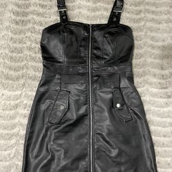 Leather Black Dress Size Medium