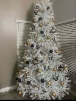White Artificial Christmas Tree 9ft