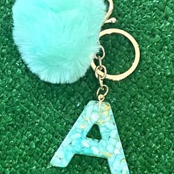 New Letter Alphabet Keychain Crystal Resin  (Nuevo).  NO TRADES.   NO SHIPPING.  (EAST PALMDALE). FINAL SELL