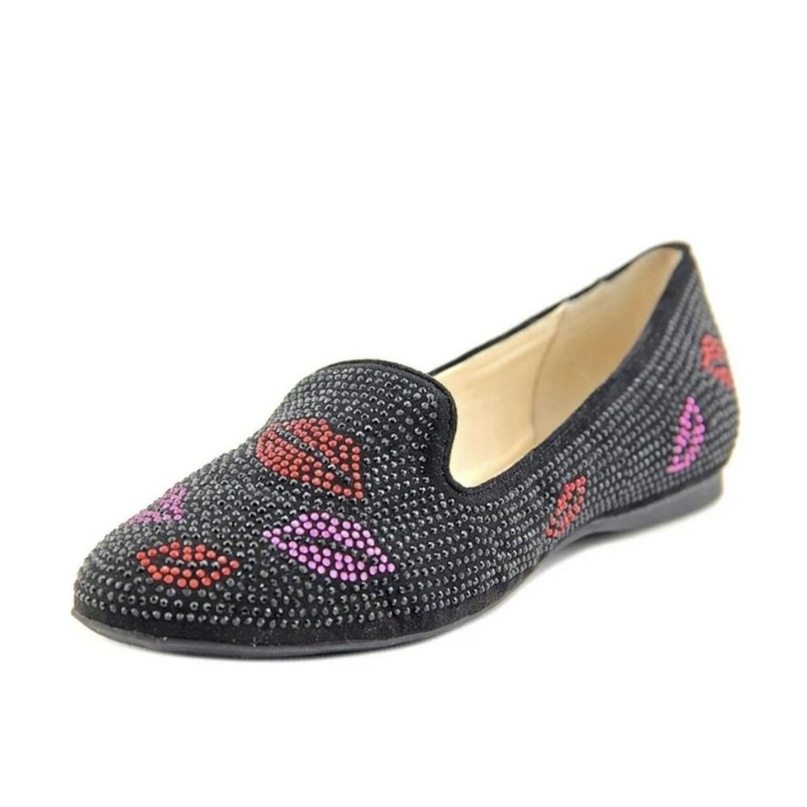 INC Rhinestone Bedazzled Kisses & Lips Loafers