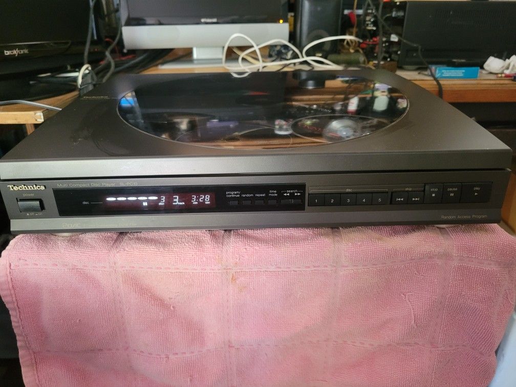 Vtg Technics Top Loading 5 CD Changer