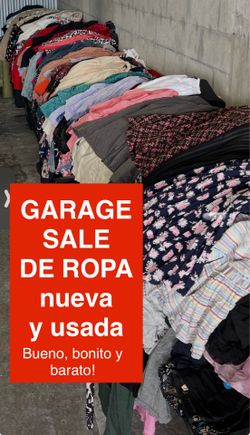Garage Sale de Ropa Nueva y Usada