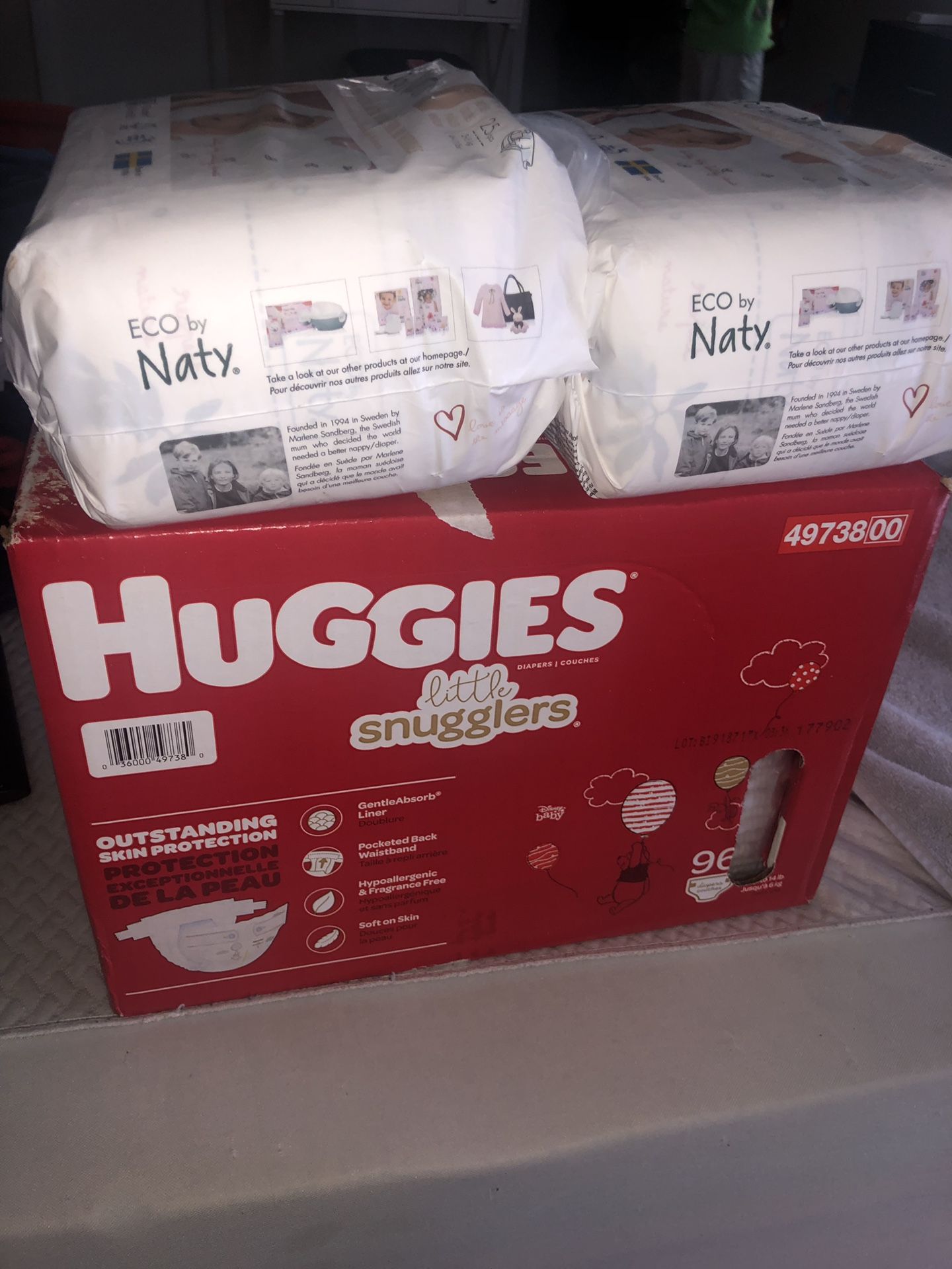 Huggies sz1 & eco diapers sz1
