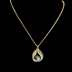 Tahitian Pearl with mossianite Pendant