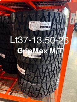 37X12.50R26 GripMax M/T tires with free Install, Mount and Balance 37-13.50-26