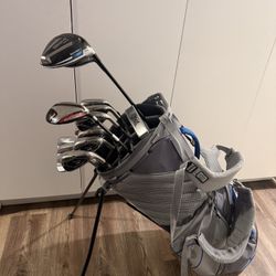 Full Set Of Clubs (Bag, Driver, Irons, 3 Wood, 3 Hybrid, Putter And Wedges )