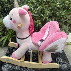 PINK TODDLER GIRL UNICORN ROCKING CHAIR TOY
