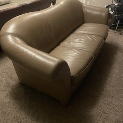 Real Italian Leather Sofa (Made In Italy)