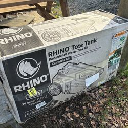 RHINO Tote Tank 36G Portable RV Waste Tank complete Kit