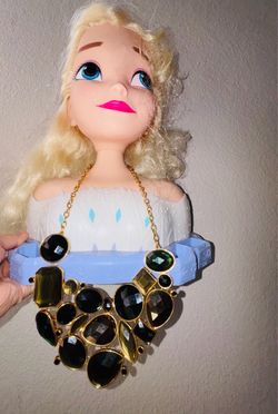JOAN RIVERS Costume Gold Tone Faceted Statement Necklac