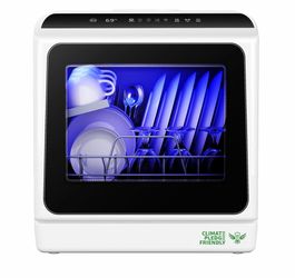 A17 EUHOMY Countertop Dishwasher Portable, 6 Programs with 40 dB, No Hookup 6 Programs (Normal,
