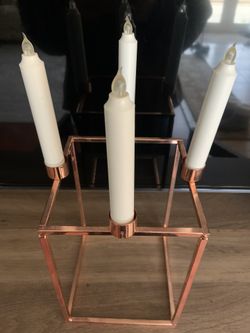 Rose Gold Candle Holder